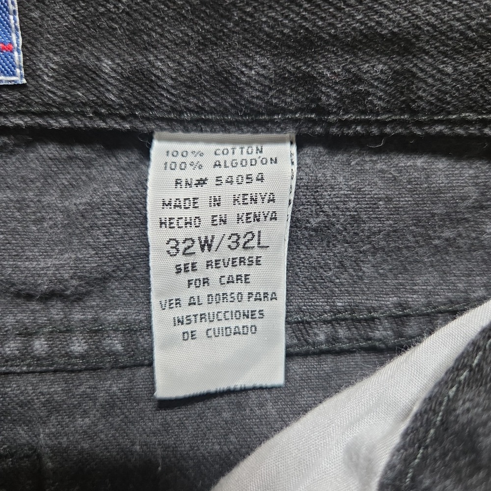VTG Bugle Boy 750 Jeans Mens 30x30 Black Denim Wide Leg Tapered Y2k - Picture 5 of 9